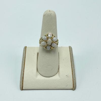 Vintage Opal Cluster 14k Ring (B1-SS)