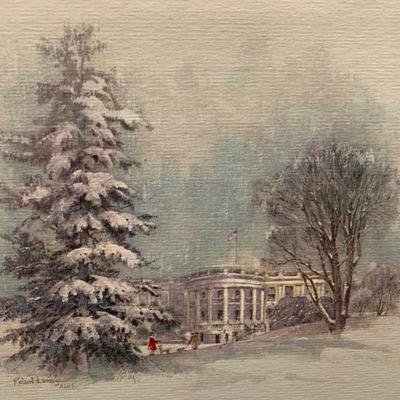 1965 White House Christmas Card w/ Date Stamped Envelope