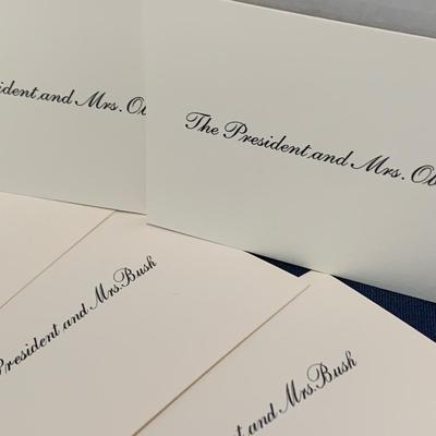 White House Place Cards Lot Reagan Bush Clinton Obama