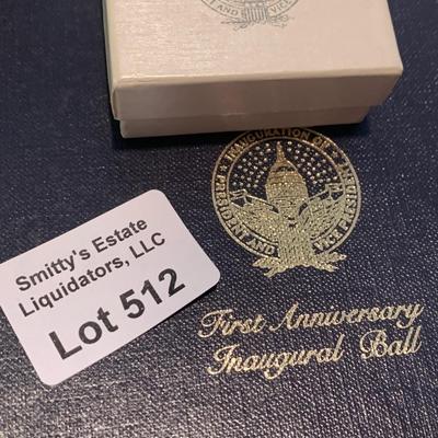 1969 & 1981 Inaugural Cuff Links & Ball Brass Plate