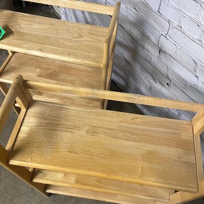 Crate & Barrel Foldable Wooden Shelves - 28x11.5x37