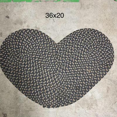 Woven Heart Rug - 36x20