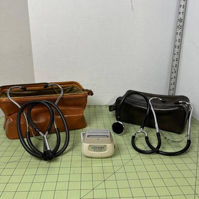 Stethoscopes with Bags & Vintage Electric Razor