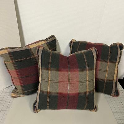Plaid Decorative Pillows - Set of 3