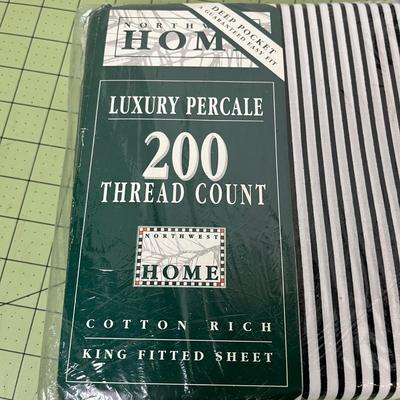 KING SHEETS - 200 Thread Count Fitted & Flat