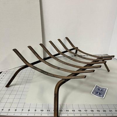 Fireplace Log Rack & Black Fireplace Tool Set