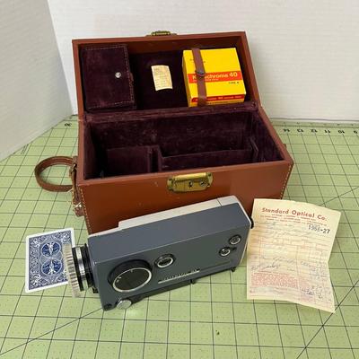 Vintage 1965 Kodak Instamatic M6 Movie Camera with Film and Case
