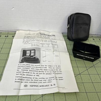 Vintage Honeywell Pentax Camera with Case & Nikonos Underwater Viewfinder