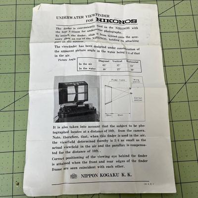 Vintage Honeywell Pentax Camera with Case & Nikonos Underwater Viewfinder