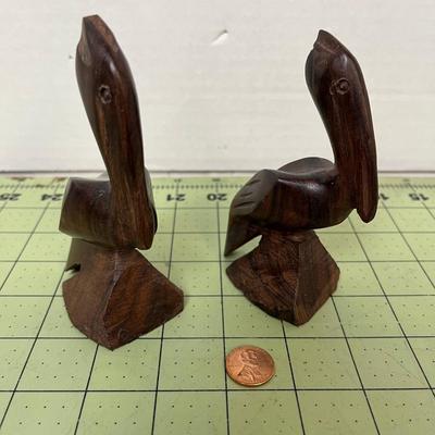 Wooden Pelican Statues