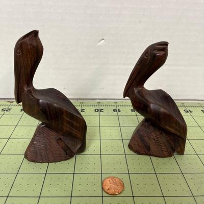 Wooden Pelican Statues