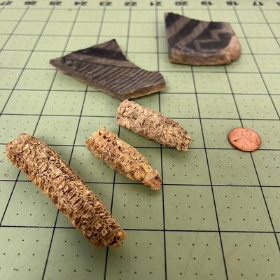 Native American Artifacts - Corn & Pottery 