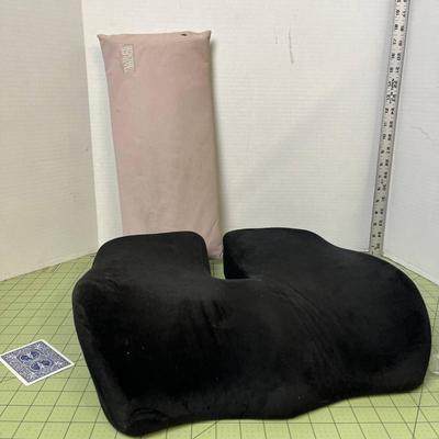 Wishcush Tailbone Relief Cushion and Timber Ridge Pillow