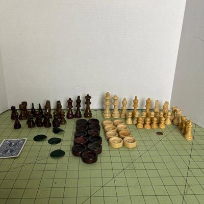 Wooden Chess/Checker Pieces