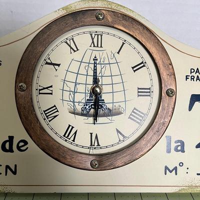 Cafe De La Tour Wall Clock/Sign