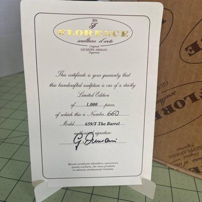 Limited Edition Florence Giuseppe Armani Figurine - 1973 Italy