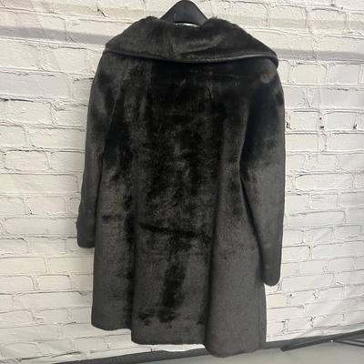 Black Faux Fur Coat- No listed size, approximately size medium