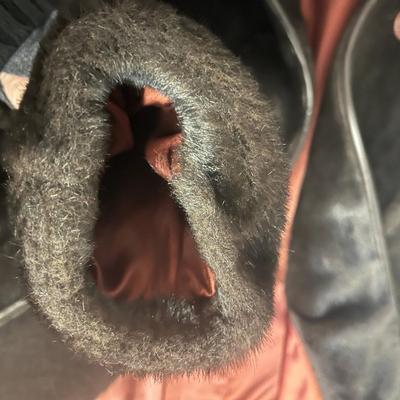 Black Faux Fur Coat- No listed size, approximately size medium