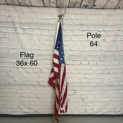 American Flag with Eagle Pole