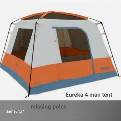 Eureka 4-Man Tent, Missing Poles