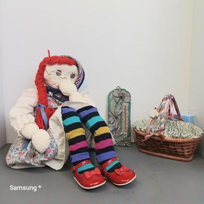 Raggedy Doll, Dragonfly Thermostat, Basket