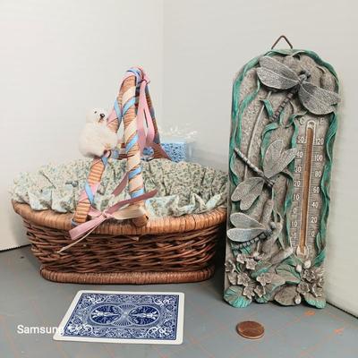 Raggedy Doll, Dragonfly Thermostat, Basket