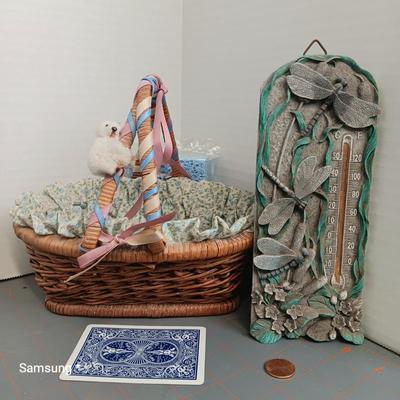 Raggedy Doll, Dragonfly Thermostat, Basket