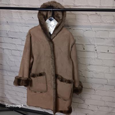 Dennis Basso Reversible Faux Fur Coat - Size 1XL