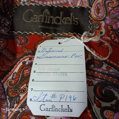 Garfinckel's Natural Guanaco Fur-no listed size, likely womenâ€™s medium