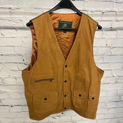 Orvis Leather Vest - Size Large great condition