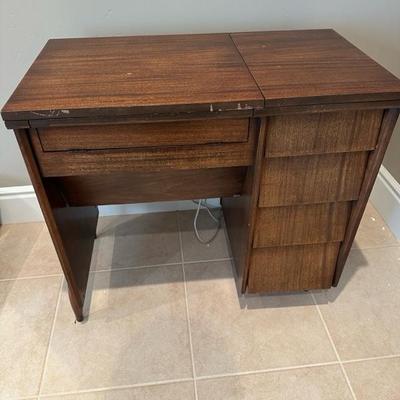 Lot 229 Sewing table with Elna super sewing machine