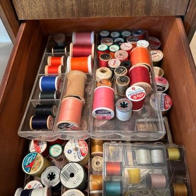 Lot 229 Sewing table with Elna super sewing machine