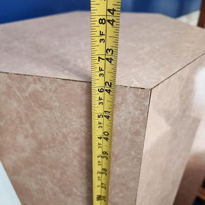 4 Laminate Hexagonal Plinths Side Tables Pedestals Display 12" Dia
