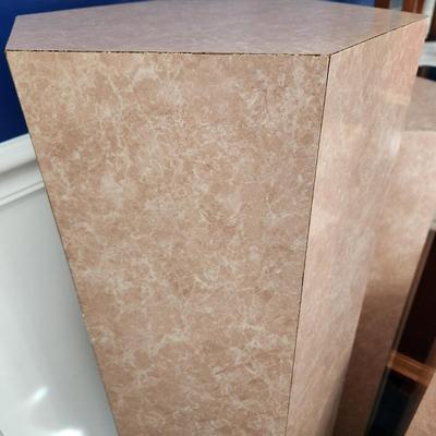 4 Laminate Hexagonal Plinths Side Tables Pedestals Display 12" Dia