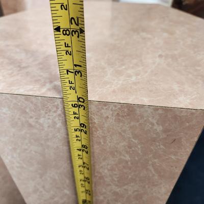 4 Laminate Hexagonal Plinths Side Tables Pedestals Display 12" Dia