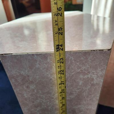 4 Laminate Hexagonal Plinths Side Tables Pedestals Display 12" Dia