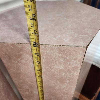 4 Laminate Hexagonal Plinths Side Tables Pedestals Display 12" Dia