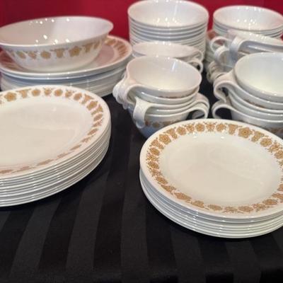 Lot 254 Vintage Corelle Butterfly dishes