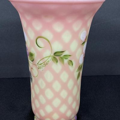 LOT 6J: Fenton Frosted Burmese Glass - Milestone Collection and More