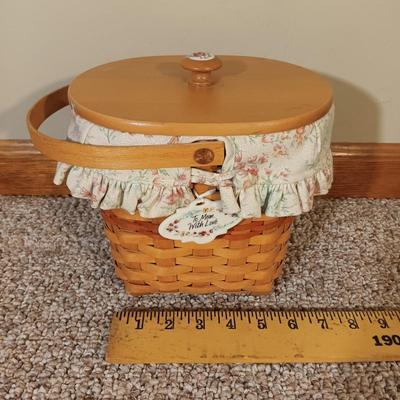 LOT 37K: Longaberger Mother's Day Basket with Tapered Floral and Letter Baskets