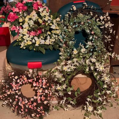 LOT 55R: Spring Wreath Collection w/2 Wreath Storage Containers