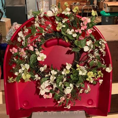 LOT 56R: Spring Wreath Collection w Wreath Storage Containers