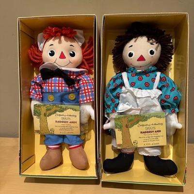 Lot 273 Raggedy Ann and Andy dolls by Dakin