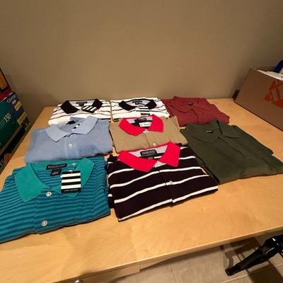 Lot 274 six extra large Landsâ€™ End polo shirts, new tags and two extra large Cherokee shirts
