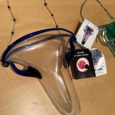 Lot 276 Art glass pieces by Kendall Art glass Studios