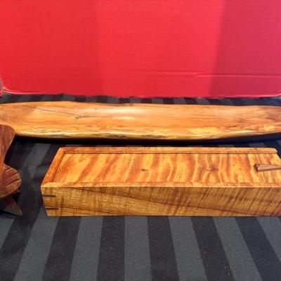 Lot 306 3 handcrafted wood items