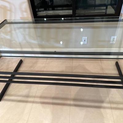 Lot 307 Glass Desk with metal frame