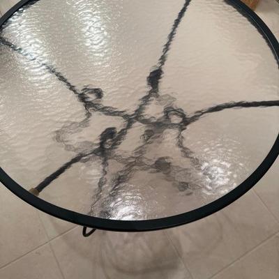 Lot 308 Glass and Metal Bistro Set