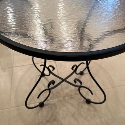 Lot 308 Glass and Metal Bistro Set
