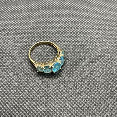 Blue topaz 10k gold ring size 6.5